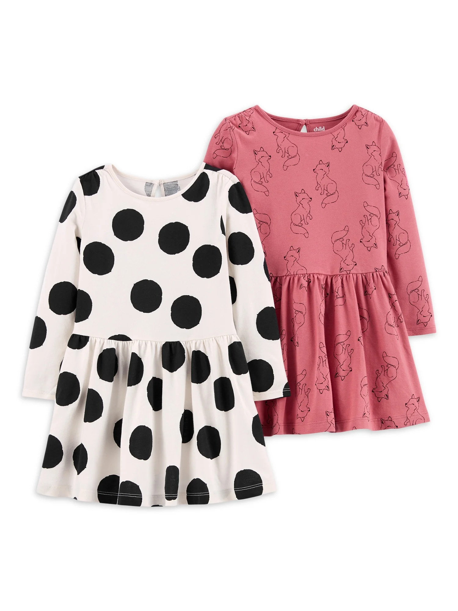 Carter's Child of Mine Baby and Toddler Girl's Long Sleeve Dress, 2 Pack (12M-5T) - Walmart.com | Walmart (US)