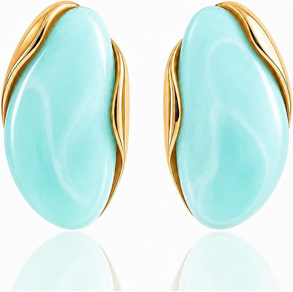 Mchic Large Statement Earrings for Women Trendy, Chunky Resin Dangle Stud | Amazon (US)