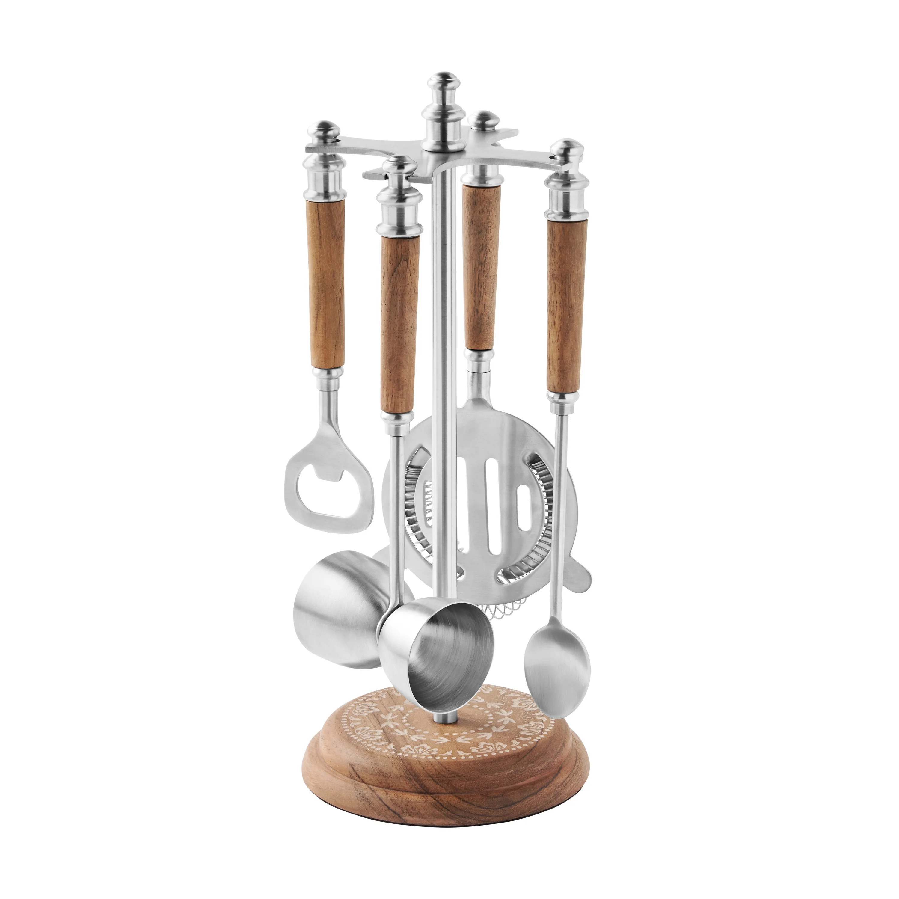The Pioneer Woman Stainless Steel 5-Piece Bar Tool Set with Storage Stand | Walmart (US)