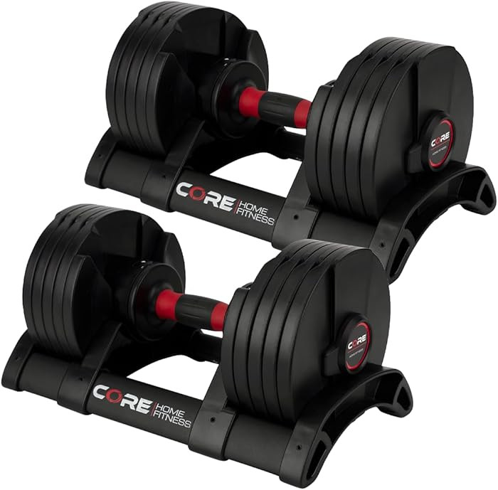 Core Fitness® Adjustable Dumbbell Weight Set by Affordable Dumbbells | Amazon (US)