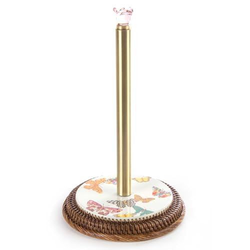 MACKENZIE-CHILDS Wood Paper Towel Holder, Decorative Paper Towel Holder for Kitchen, Butterfly Garden | Amazon (US)