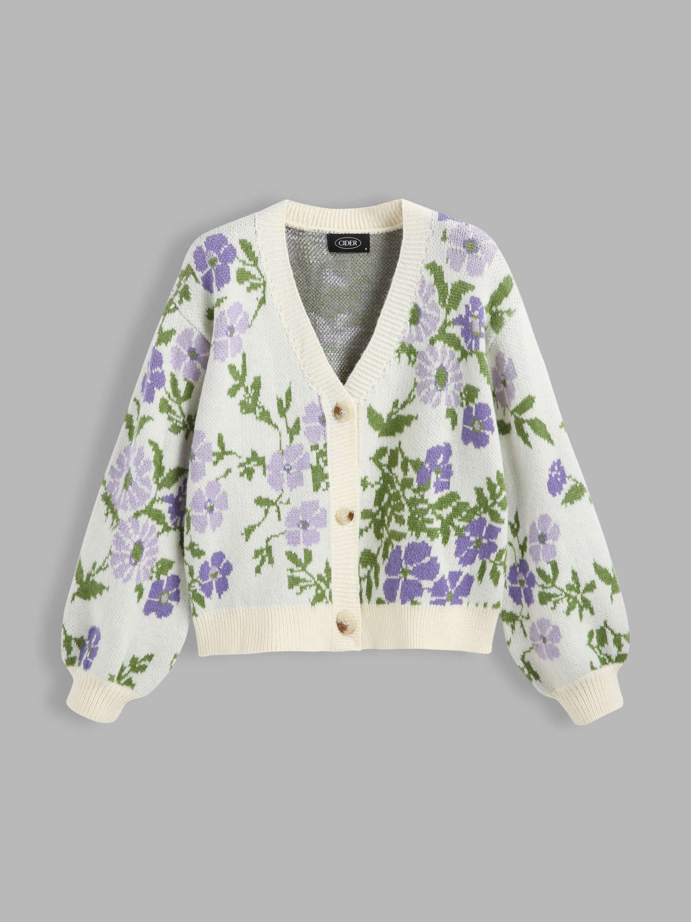 Tea In The Garden Floral Knit Cardigan | Cider