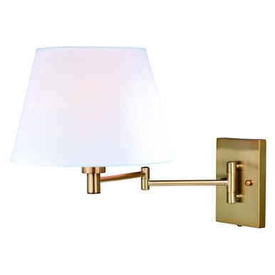 Chapeau Adjustable Wall Sconce, 1-Light, Natural Brass, 13"H (W0261 FAZJ) | Lighting Reimagined