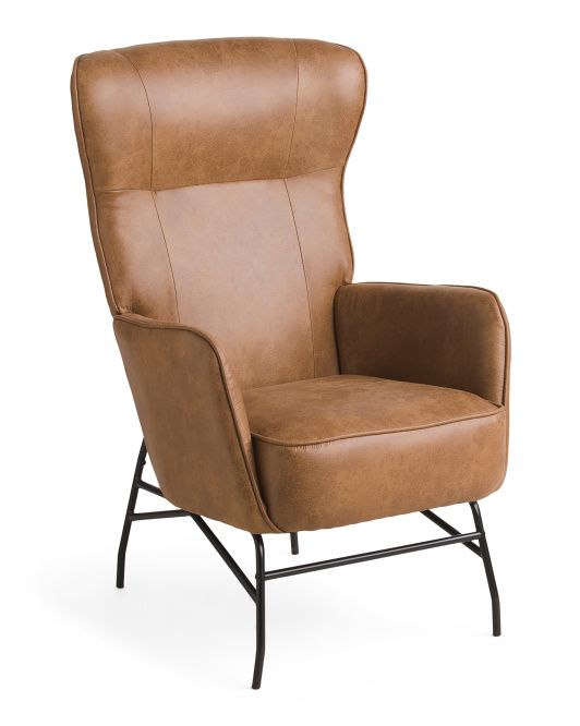 Franky Faux Leather Accent Chair | TJ Maxx