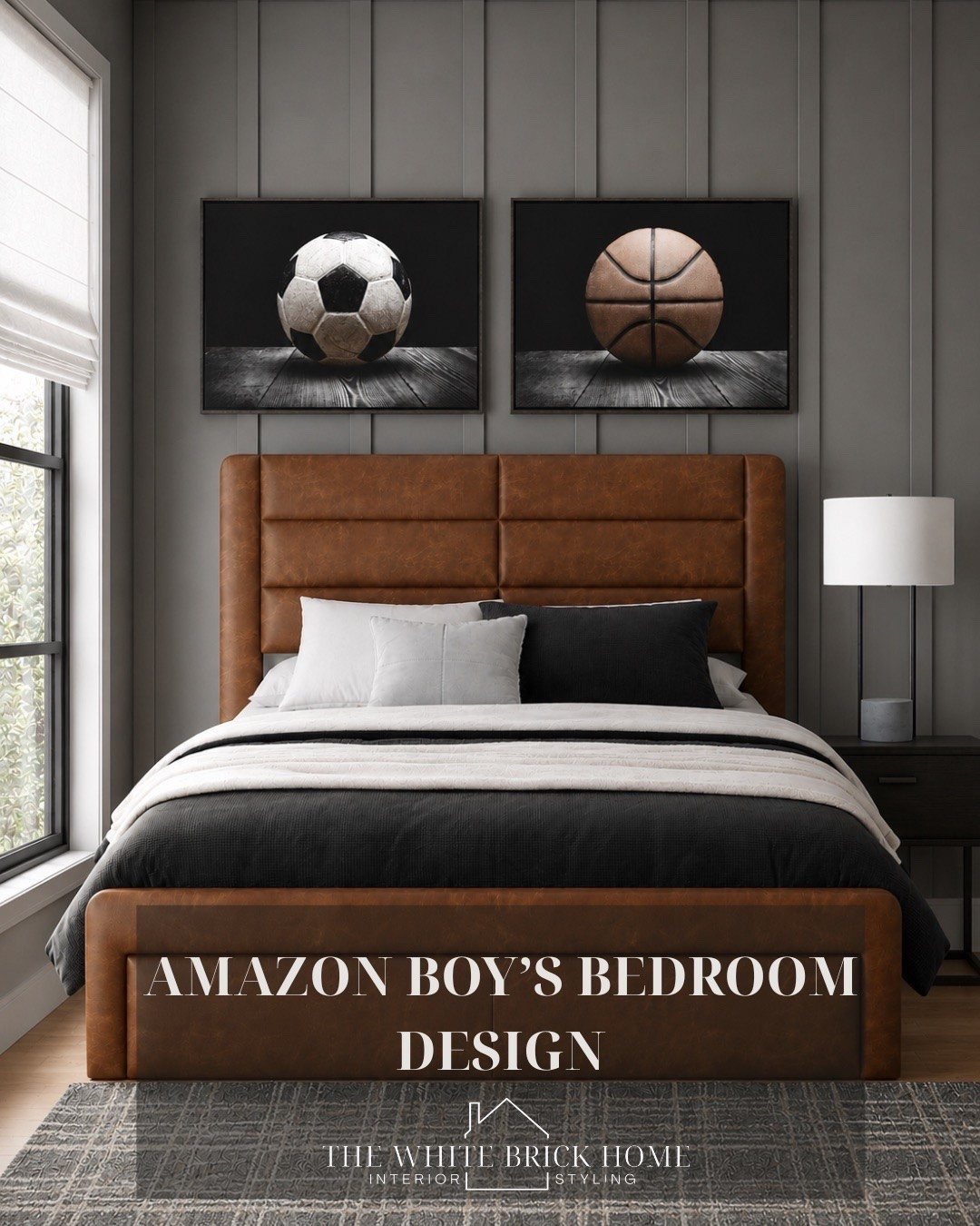 Adorable Amazon finds - including this designer looking bed for under $200! Moody tones, rich textures, and modern football inspired details make this boys bedroom feel effortlessly cool. 
🖤🖤
Boys room, boys bedroom, boys room design, boys room bed, boys room nightstand, boys room rug, boys room bedding, boys room lamp, boys room nightstand,
Boys room bedding, football bedroom, football room, sports bedroom, sports bedroom design, sports room wall art, sports room design, Amazon, Amazon home, Amazon home bedroom, boys room Amazon, affordable bedroom, affordable boys room furniture, Amazon boys room furniture, sports room design, kids bedroom ideas, kids bedroom Amazon, teen boy, teen boy bedroom

#LTKHome #LTKSeasonal #LTKKids