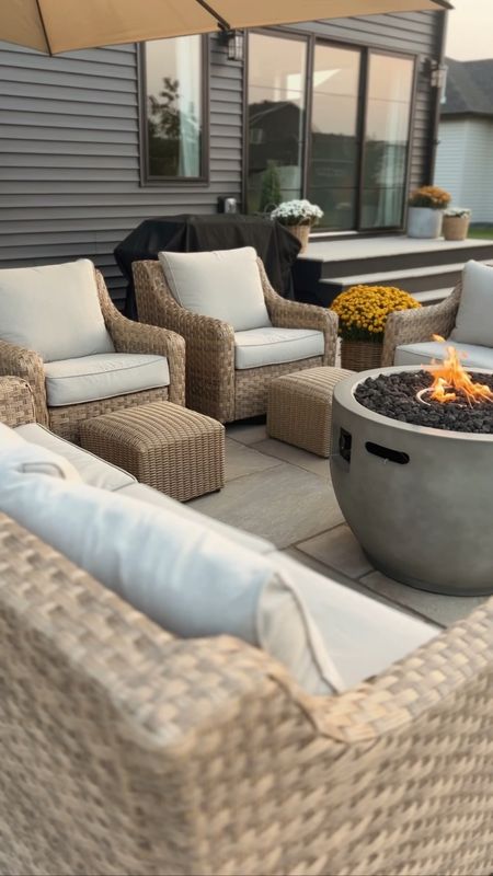 Can you believe this Walmart patio set?! Currently in stock!

I’ve been getting more and more ?s on our patio and how we created this space, and I can’t take any credit because we hired it all out. 😅. My blog post highlights all the material, sizing, plants, etc that were used in this patio project. Go to chelseyfreng.com for more!

Unfortunately my concrete gas fire-pit has not restocked this year, but I found a couple similar ones for you!

Follow me @frengpartyof6 for all things neutral home!

#patio #stonepatio #patiodesign #homedecor #homedecorinspo #affordablehomedecor #budgetdecorating #budgetfriendly #organicmodern #myhomesweethome #organicmodern #ltkhome 

#LTKstyletip #LTKSeasonal #LTKhome
