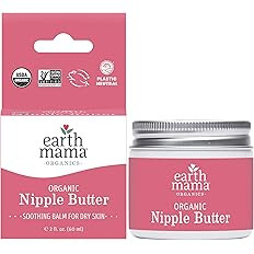 Organic Nipple Butter Breastfeeding Cream by Earth Mama | Lanolin-free, Postpartum Essentials Saf... | Amazon (US)