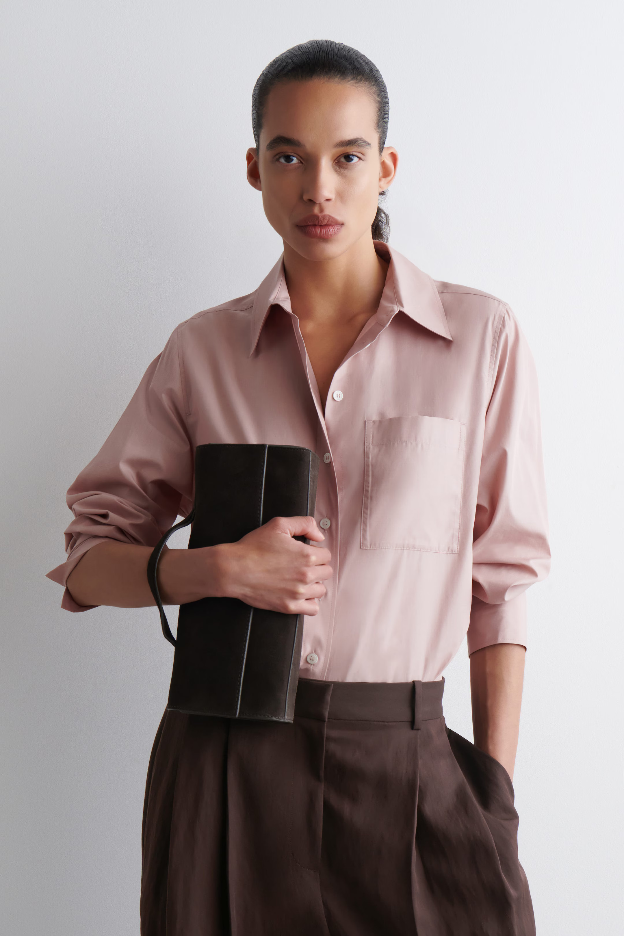 TAILORED PIMA COTTON SHIRT - PINK | COS | COS UK