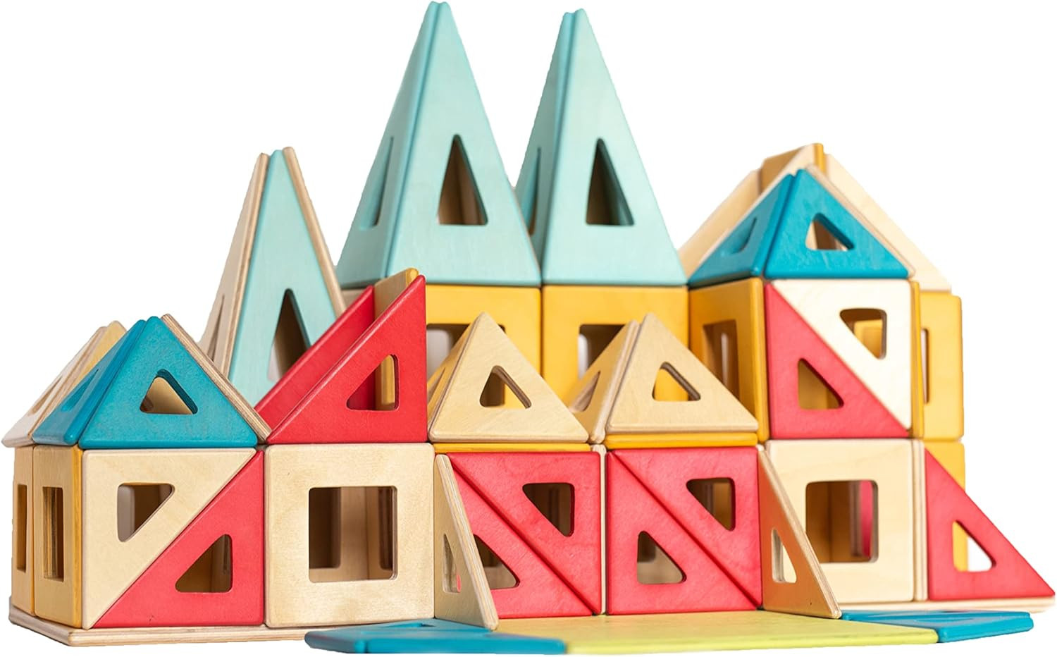 Earthtiles Wooden Magnetic Tiles - Colors,100 Piece Set | Amazon (US)