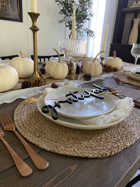 Thanksgiving table setting !
Tablescape fall inspired 

#LTKhome