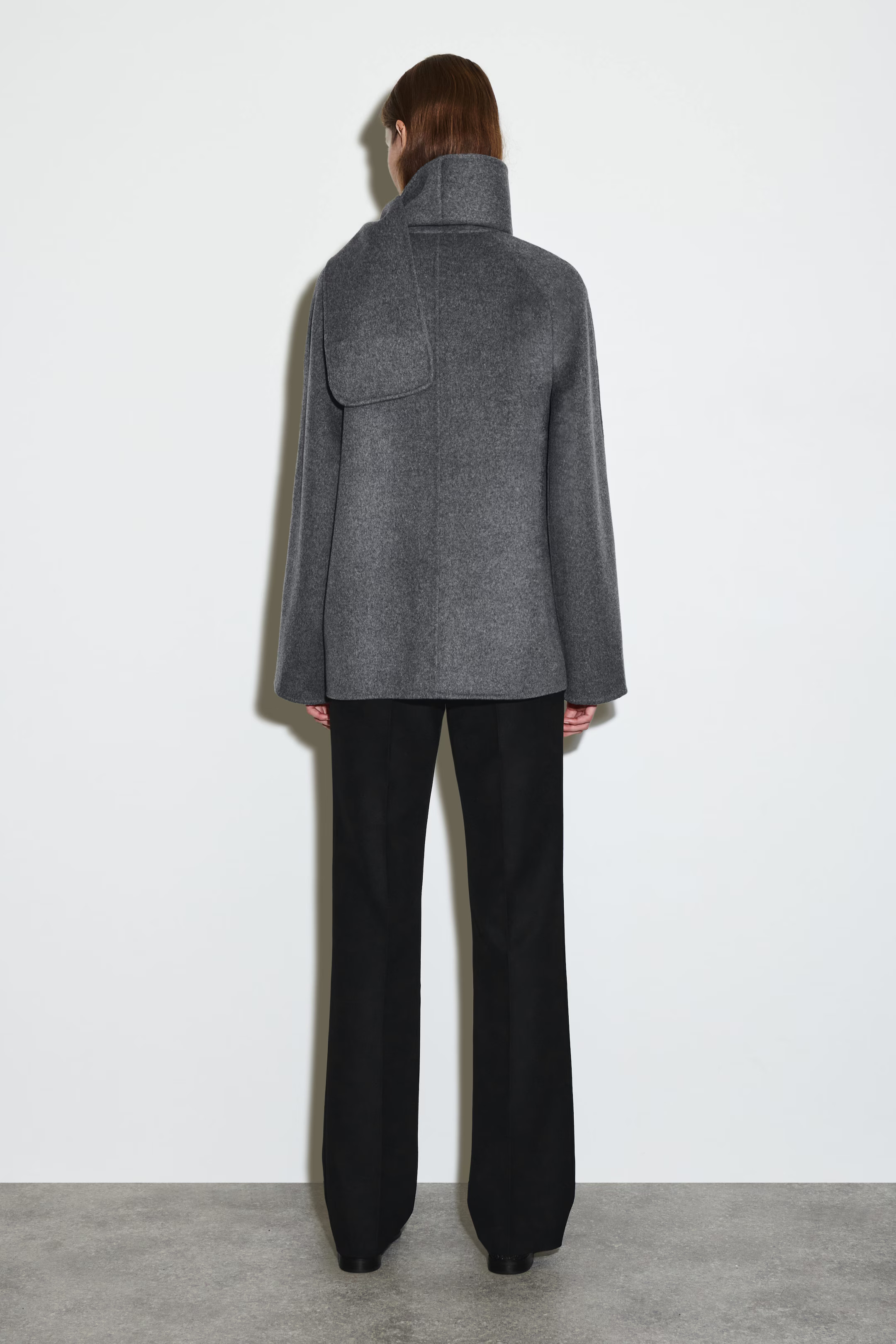 DOUBLE-FACED WOOL SCARF JACKET - GREY | COS | COS UK