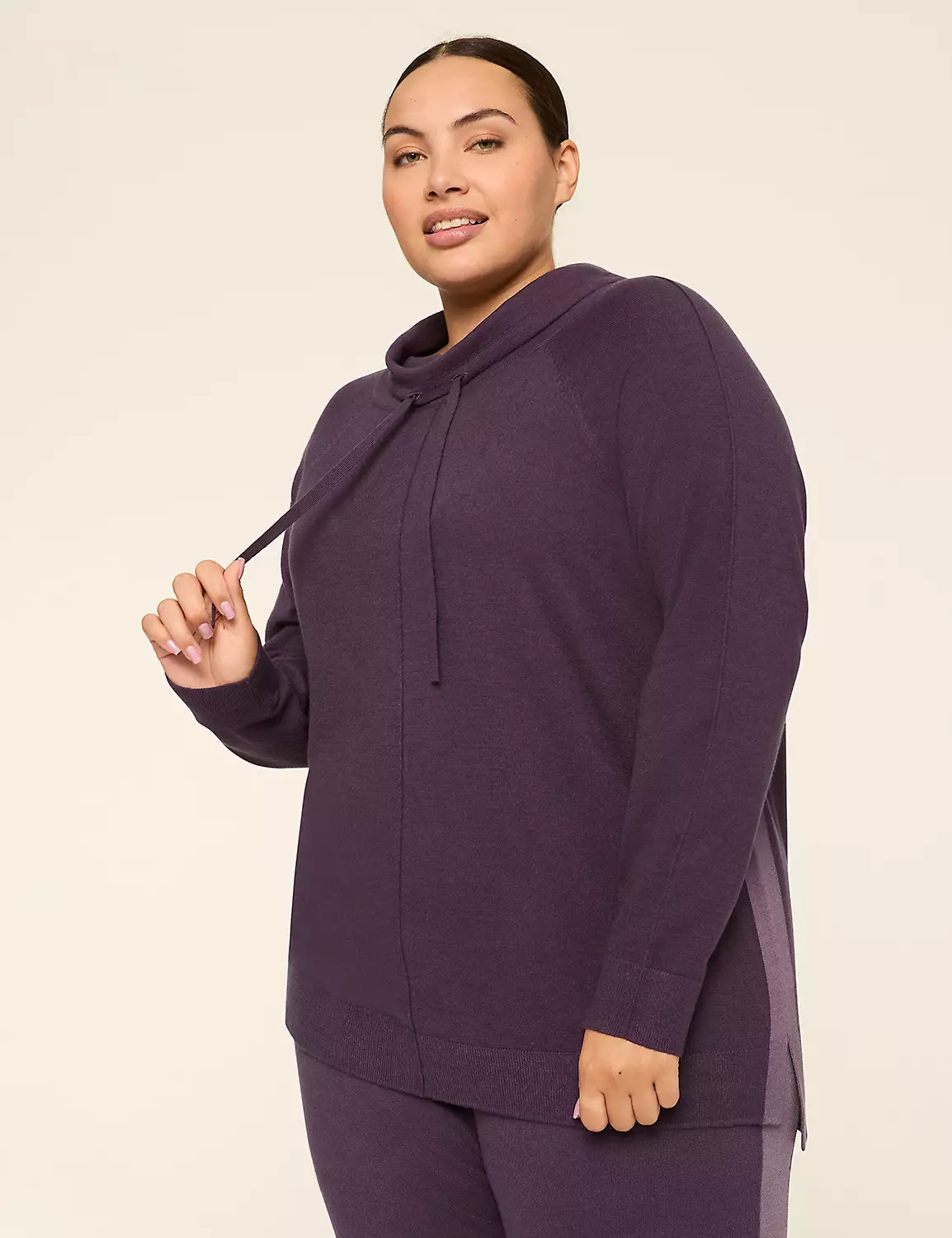 LIVI Funnel-Neck Colorblock Pullover Sweater | LaneBryant | Lane Bryant (US)