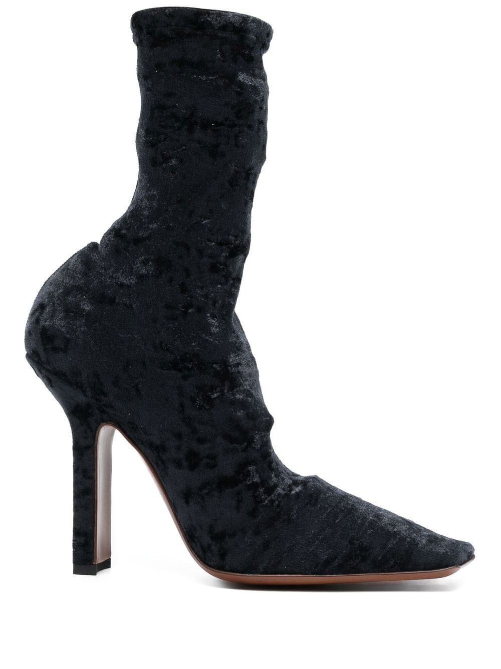 VETEMENTS crushed velvet sock boots - Black | Farfetch Global