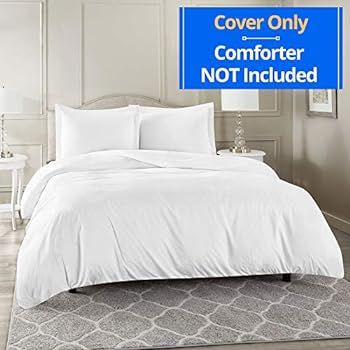 Nestl Twin Duvet Cover Set - Double Brushed White Duvet Cover Twin 2 Piece with Button Closure, 1... | Amazon (US)