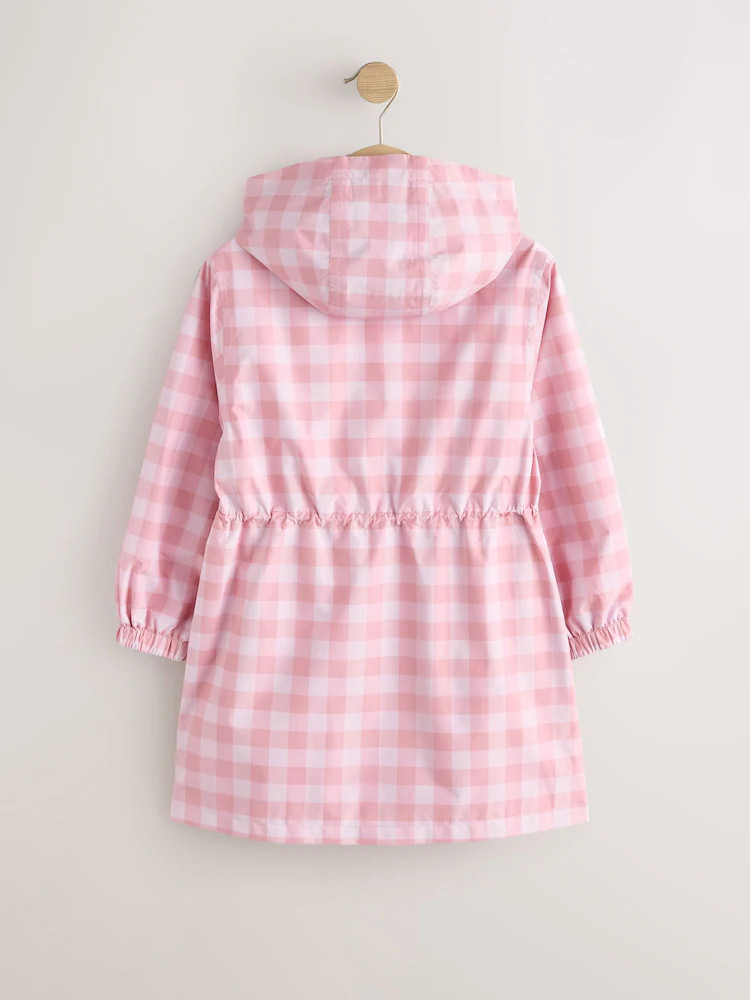 Pink Gingham Check Waterproof Printed Jacket (3-16yrs) | Next US