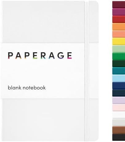 PAPERAGE Blank Journal Notebook, (White), 160 Pages, Medium 5.6 in x 8 in - 100 GSM Thick Paper ... | Amazon (US)