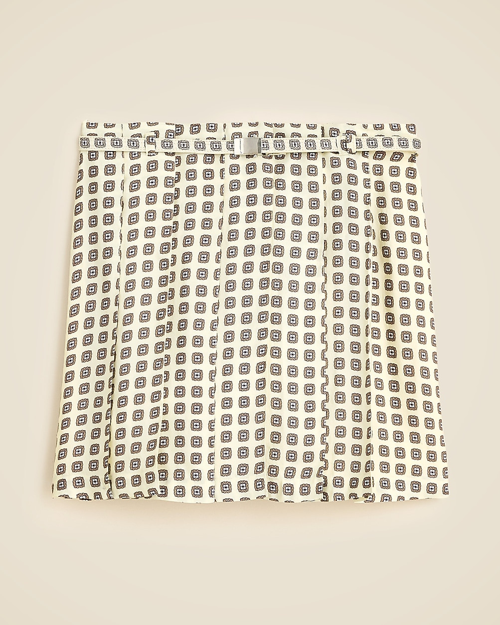Pleated prep skirt in foulard print | J. Crew US