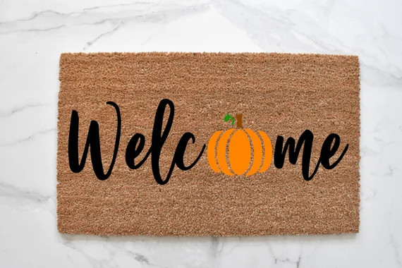 Welcome Pumpkin Doormat Fall Doormat Cute Doormat Autumn | Etsy | Etsy (US)