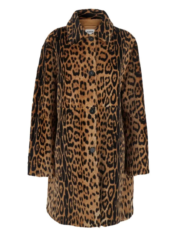 P.A.R.O.S.H. leopard-print Shearling Coat | Brown | FARFETCH UK | Farfetch Global