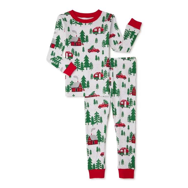 Holiday Time Baby & Toddler Sleep Plaid Pajama Set, 2-Piece, Sizes 2T-5T | Walmart (US)