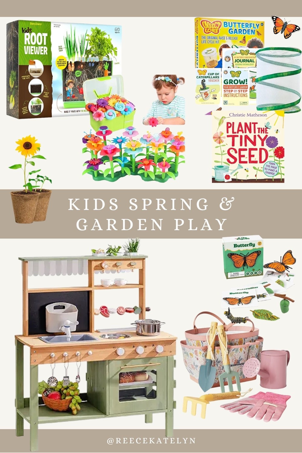 Kids spring + easter + garden homeschool learning 
