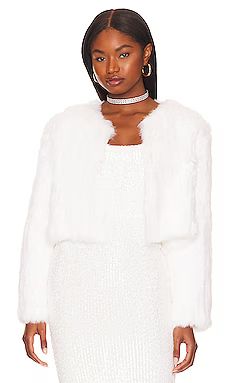 Bubish Lola Crop Jacket in White from Revolve.com | Revolve Clothing (Global)