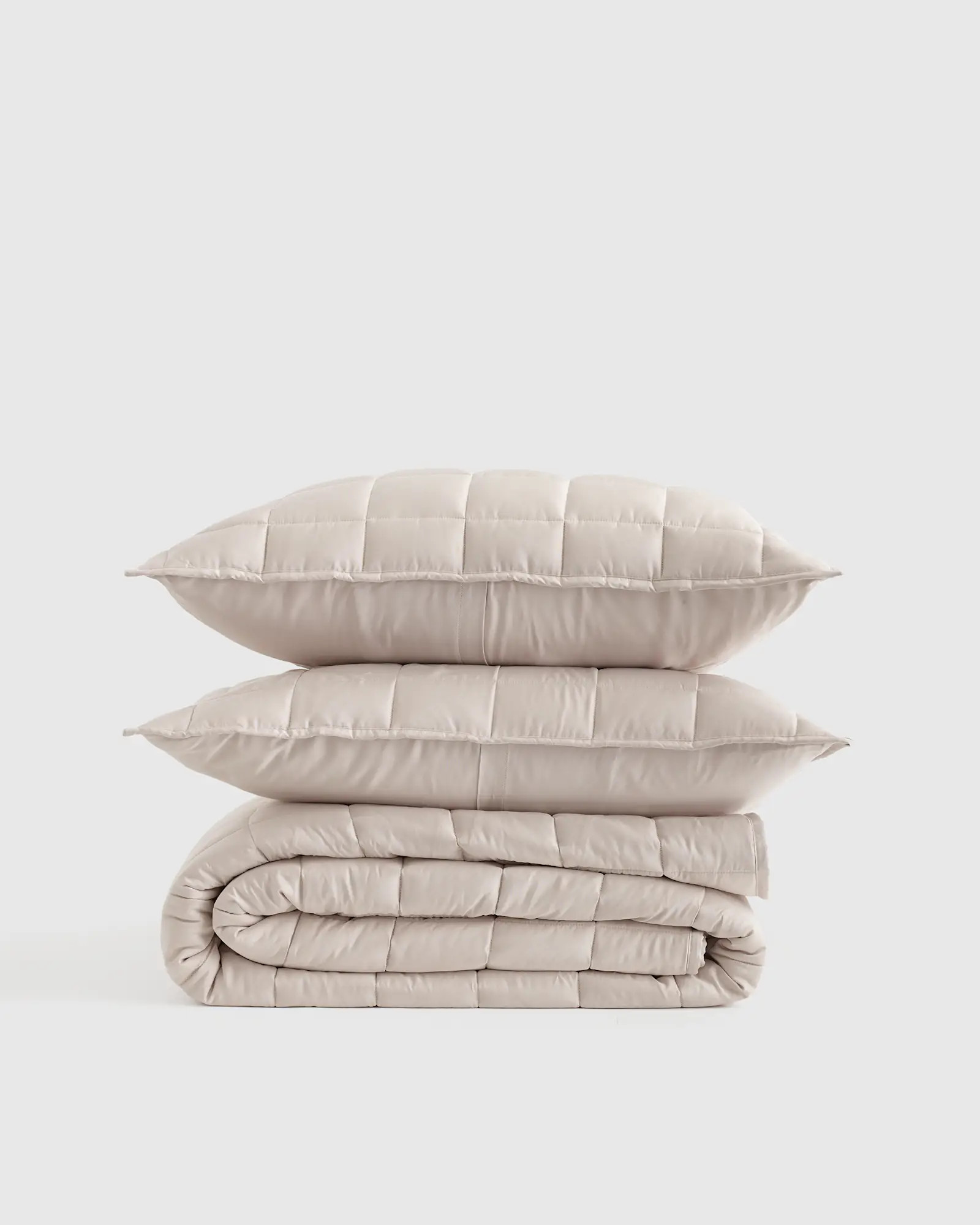 Bamboo Box Quilt Set in Sand | Quince