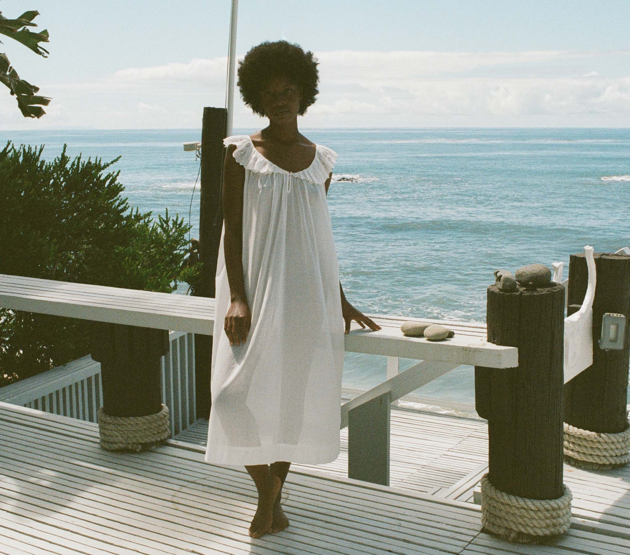 Jettie Nightgown - Salt | DÔEN | DOEN