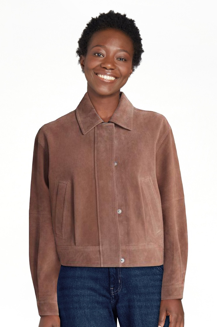 Scoop Women\u2019s and Women\u2019s Plus Cropped Suede Jacket, Sizes XS-4X | Walmart (US)