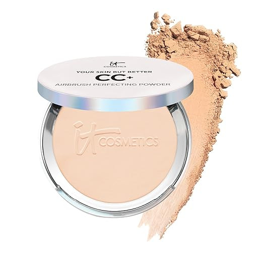 IT Cosmetics CC+ Airbrush Perfecting Powder Foundation - Buildable Full Coverage Of Pores & Dark ... | Amazon (US)