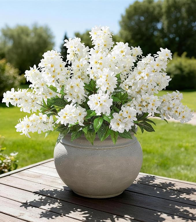 Artificial Flowers 3 Pcs Hyacinth Fake Flowers 19.69” Silk Flowers for Outside, Delphinium Outd... | Amazon (US)