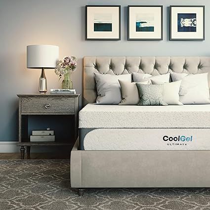 Classic Brands Cool 1.0 Ultimate Gel Memory Foam 14-Inch Bonus 2 Pillows Mattress, King, White | Amazon (US)