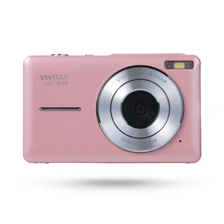 Vivitar Popsnap Compact Digital Camera, Pink, 16X Zoom, 1080p, Built-in Flash, Micro SD, Slim Lig... | Walmart (US)