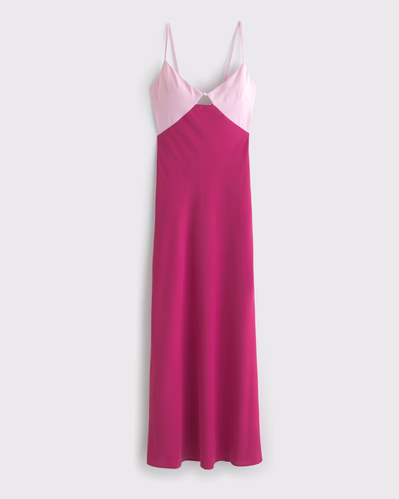 The A&F Julia Slip Cutout Maxi Dress | Abercrombie & Fitch (US)