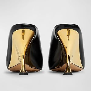 Vertundy Wedge Heels Mules For Women Pointed Closed Toe Backless Metallic Leather High-Heeled San... | Amazon (US)