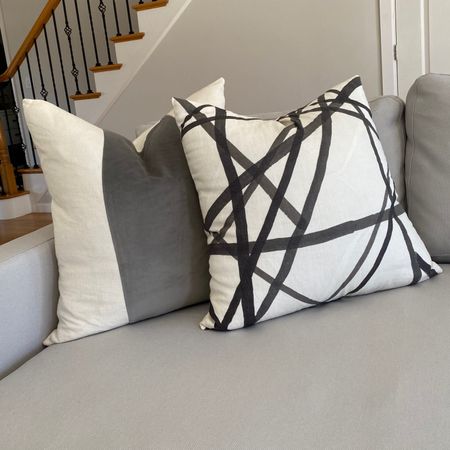 Pillow covers to update your living room sofa or any room in your home! Banded pillow cover, linen and velvet pillow, Kelly Wearstler channels print pillow, modern pillows

#LTKhome #LTKbeauty #LTKstyletip