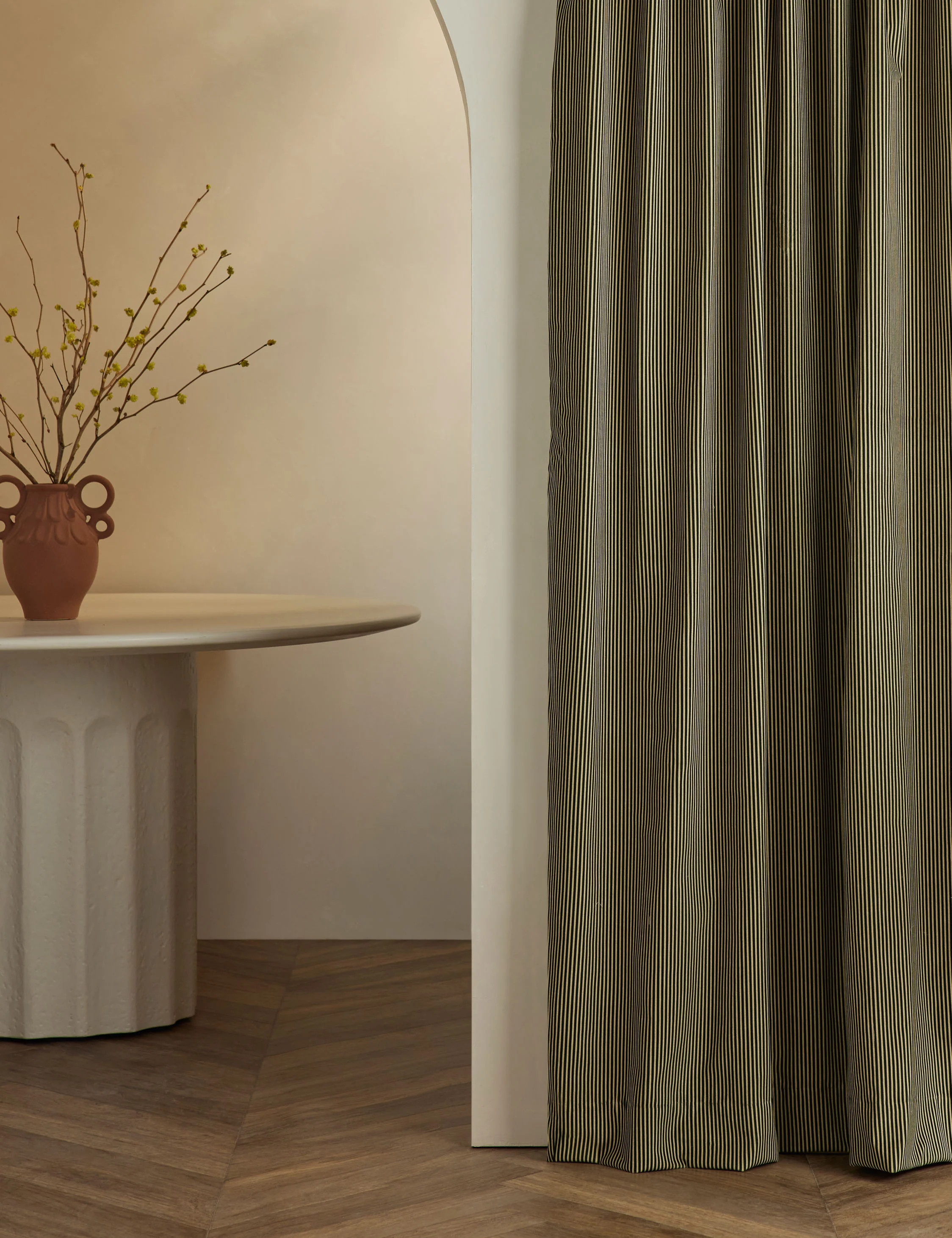 Striped Velvet Curtain Panel by Sarah Sherman Samuel | Lulu and Georgia 
