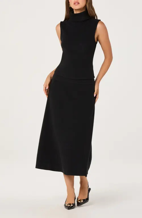 ASTR the Label Sleeveless Turtleneck Sweater in Black at Nordstrom, Size Small | Nordstrom