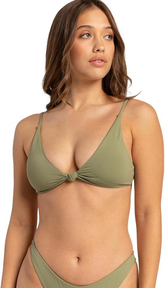 O'NEILL Womens Swim Saltwater Solids Pismo Bralette Bikini Top, Oil Green, Xs | Amazon (US)