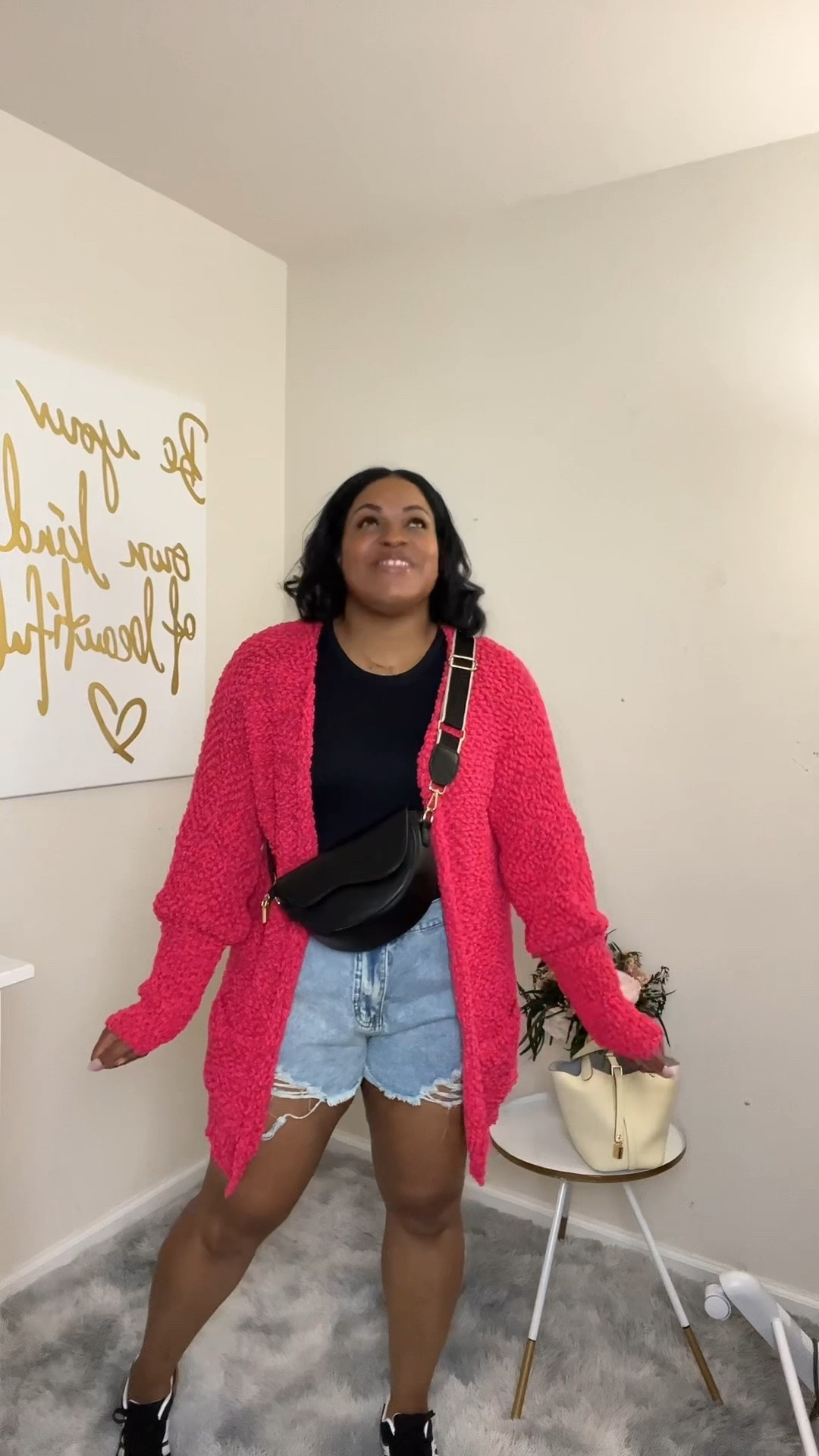 Day 5! Keeping it simple with my favorite OQQ bodysuit and this hot pink popcorn sweater! 💖

#LTKMidsize #LTKSeasonal #LTKOver40