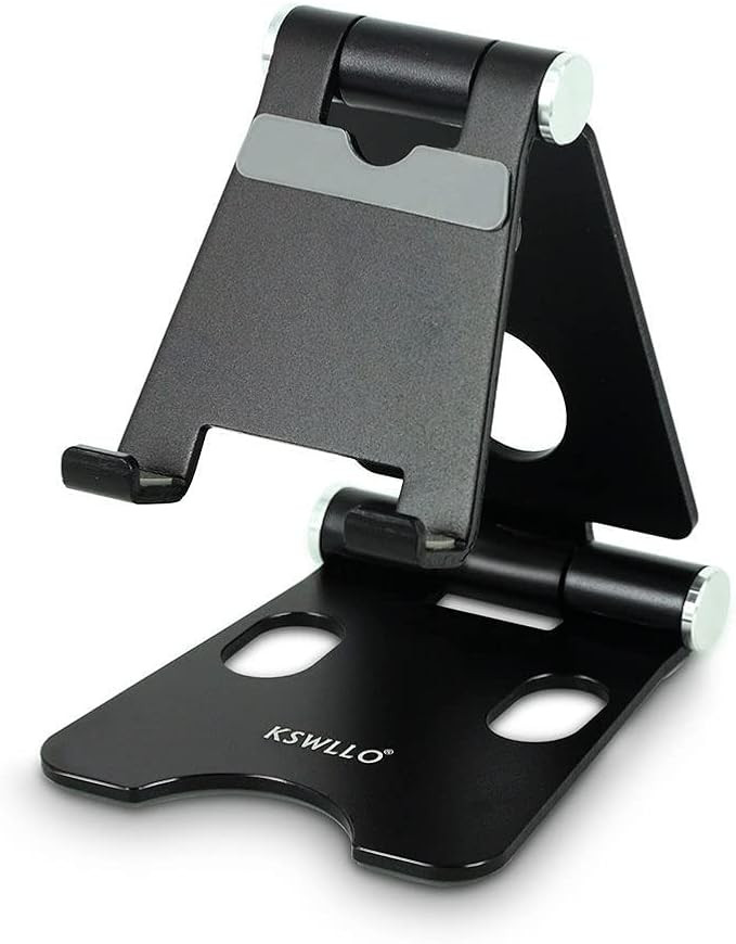 Foldable Cell Phone Stand, Handsfree Mobile Phone Holder for Desk with Adjustable View Angle, Wel... | Amazon (US)