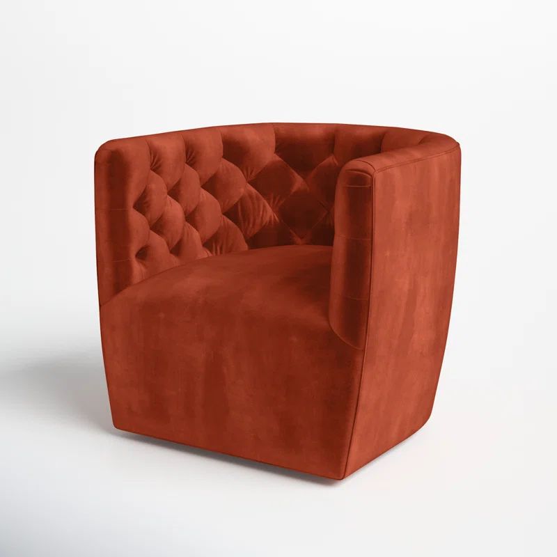 Bari Upholstered Swivel Barrel Chair | Wayfair North America