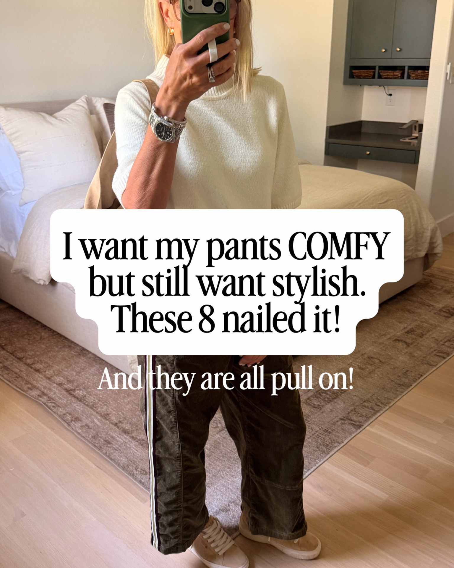 Always looking for comfort but also want it to be stylish. 
These pants are (almost) all pull on. And super cute/comfy

#LTKgrwm #LTKOver40 #LTKSaleAlert