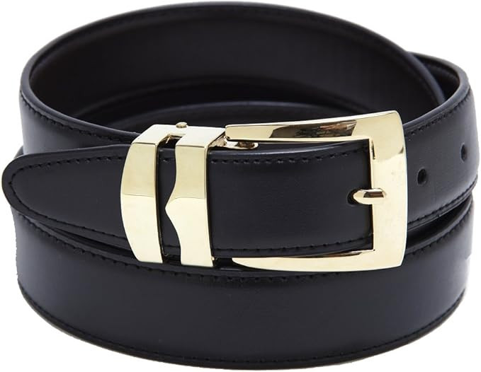 Reversible Belt Bonded Leather with Removable Gold-Tone Buckle RED/Black | Amazon (US)