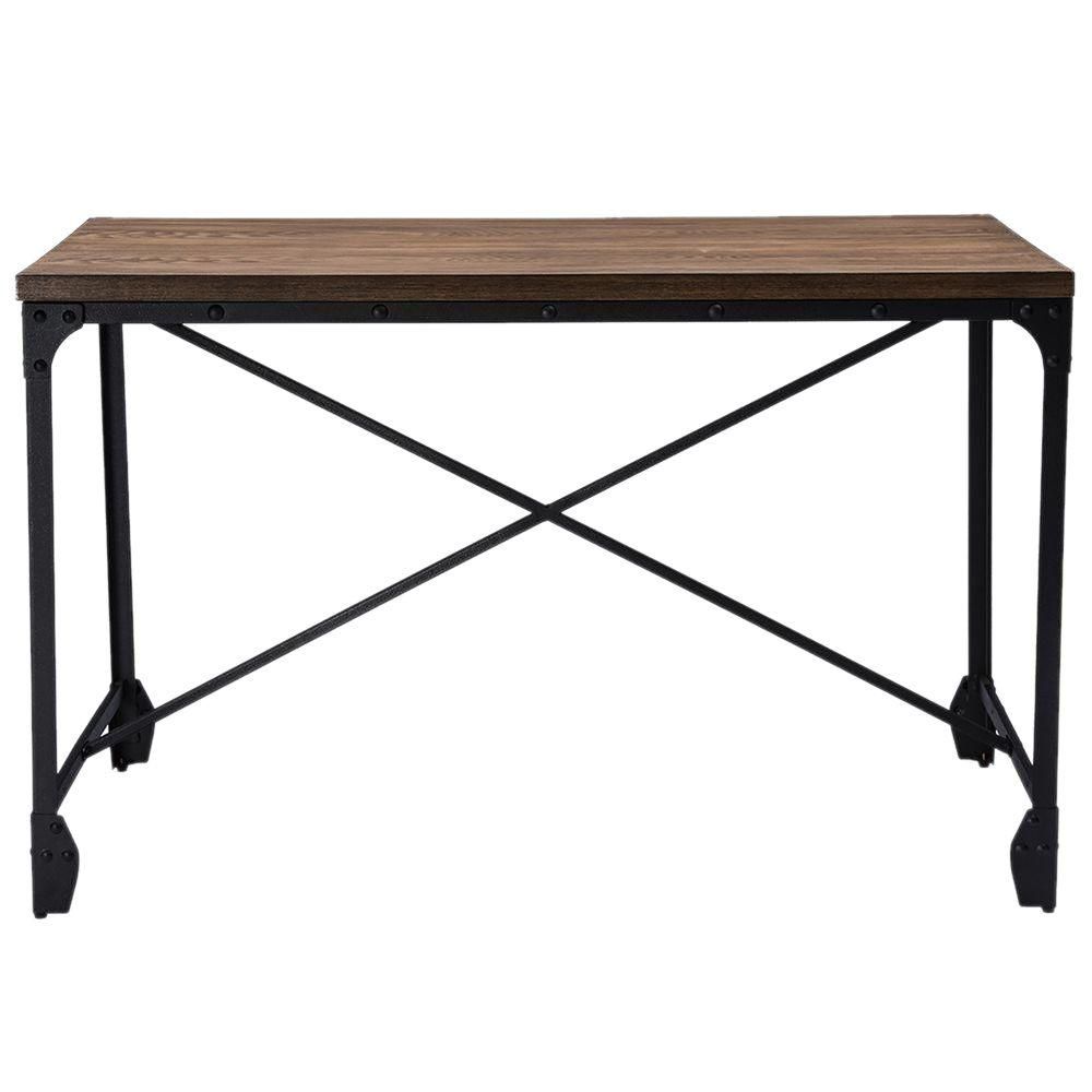 Baxton Studio 48 in. Rectangular Brown Writing Desks with Storage-28862-6317-HD - The Home Depot | The Home Depot