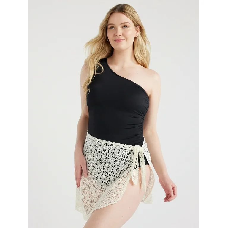 Time and Tru Women's and Women's Plus Crochet Tie Coverup Skirt, Sizes S/M-1X/2X | Walmart (US)