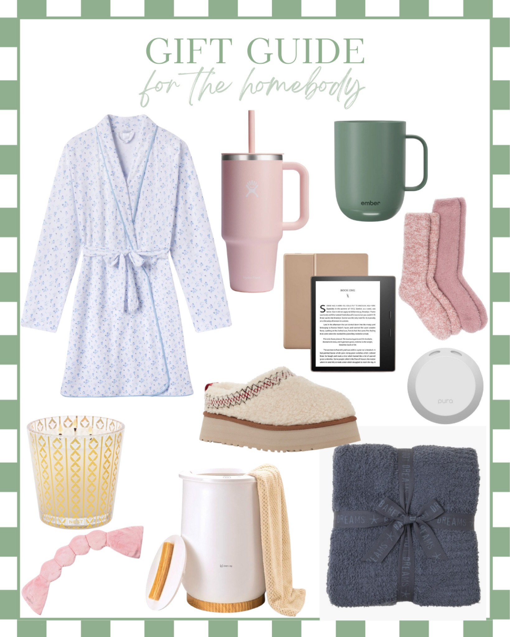 Nicole Vaglio’s 2023 Christmas Gift Guide #2! All the gifts for the homebody. Everything cozy that you need for staying at home! I wear an XS in the bathrobe and take a size 10 in the UGG slippers (if you want room for thick socks, size up a 1/2 size) 

Pura / barefoot dreams / ugg tazz braid / ugg slippers / ember smart mug / lake pajamas / bath robe / kindle / kindle oasis / book lover / pajamas / coffee lover / towel warmer / gifts from Nordstrom / nod pod / eye mask / gifts for the homebody / home body / gift guide 2023 / gifts for everyone / gifts for the home 

#LTKHoliday #LTKGiftGuide #LTKhome