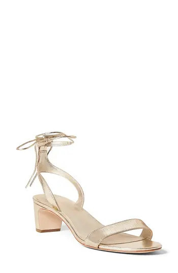 Loeffler Randall Jackie Ankle Tie Sandal in Champagne at Nordstrom Rack, Size 6 | Nordstrom Rack