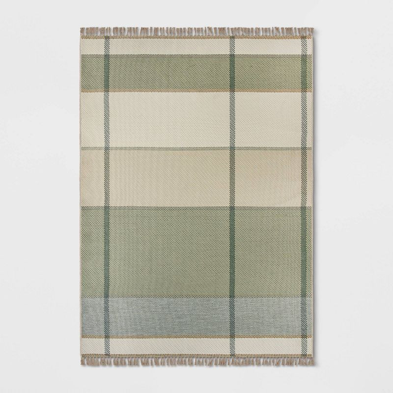 Oversized Plaid Outdoor Rug - Threshold™ designed with Studio McGee | Target