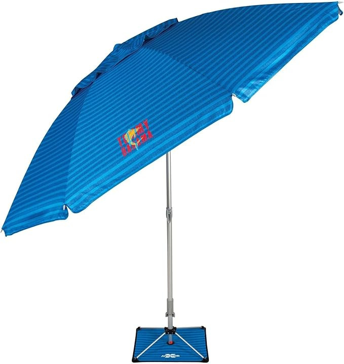 T0MMY BAHAMA 8 ft Beach Umbrella with wind vent and sand anchor | Amazon (US)